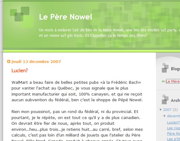 Blogue Pere Nowel